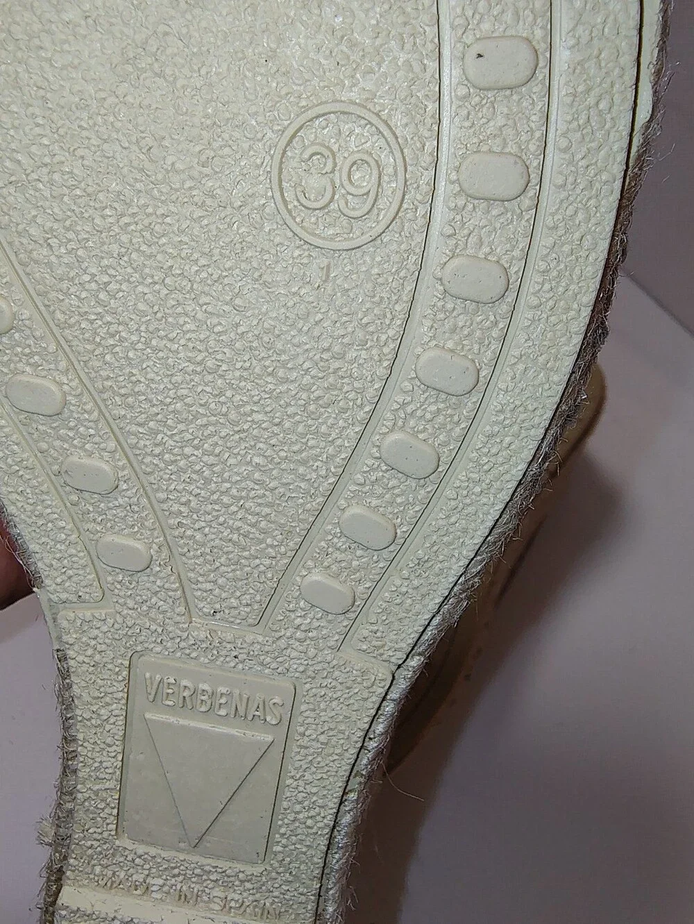 Verbenas Women's Mamen Suede Slip-On Wedge Espadrilles in Stone Made In Spain 39
